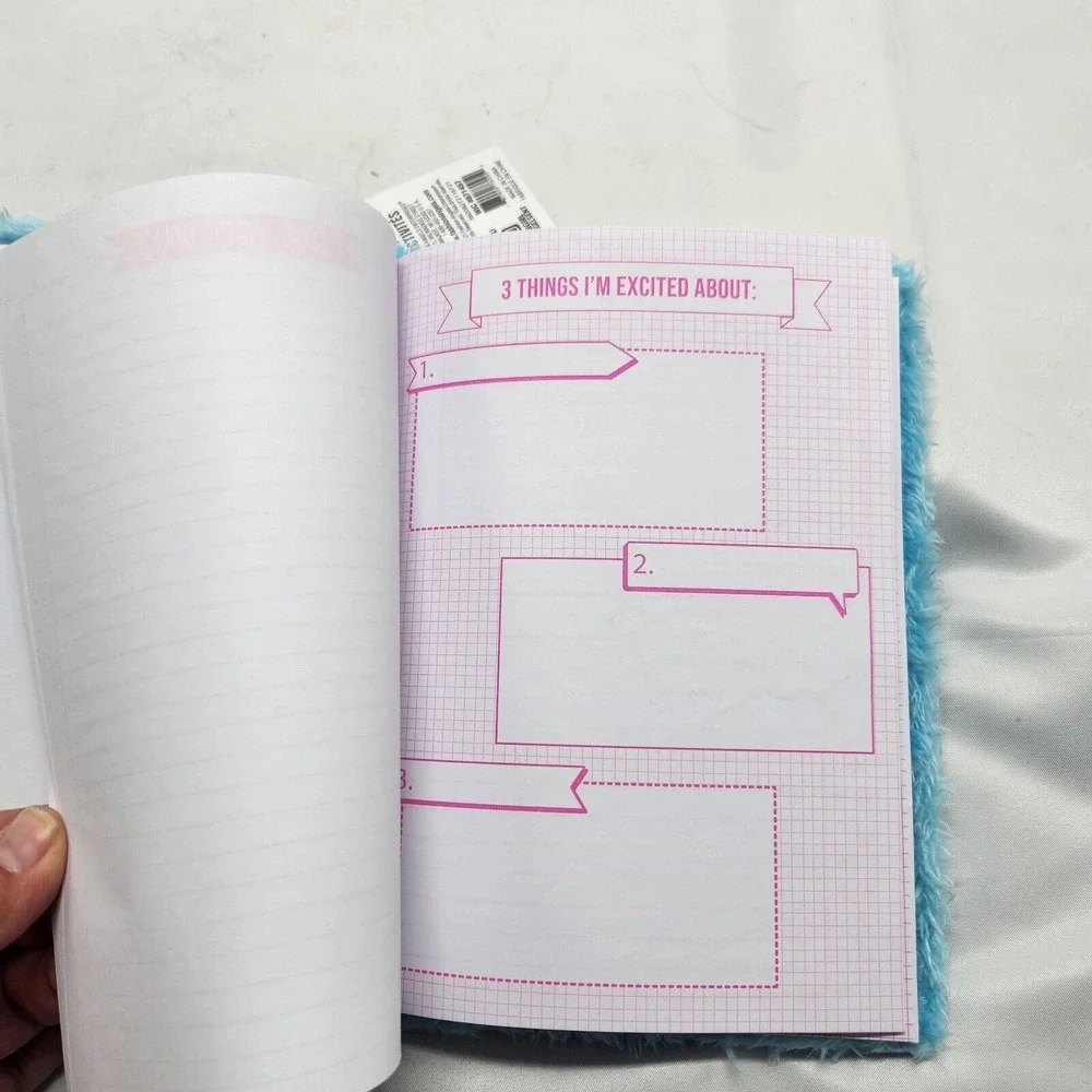 Journal for girls, Style Activity journal, fuzzy design 8